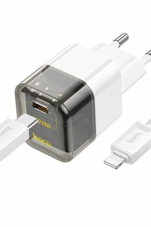 HOCO C131A Platinum PD30W+QC3.0 Girişli Hızlı Şarj Başlığı Ve Type-C To iPhone Lightning Kablo